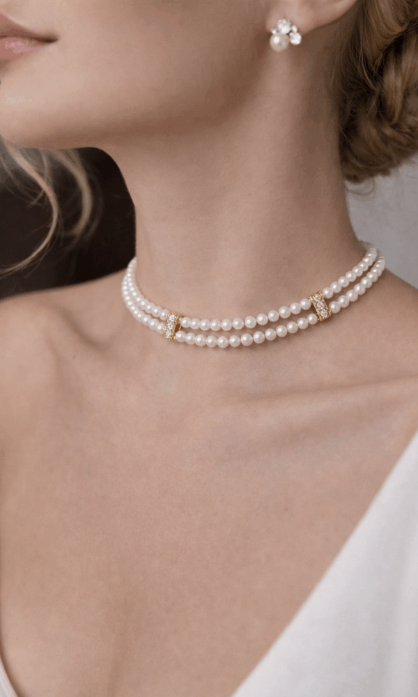 Chocker noiva Pearl Essence