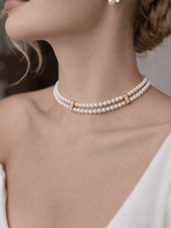 Chocker noiva Pearl Essence