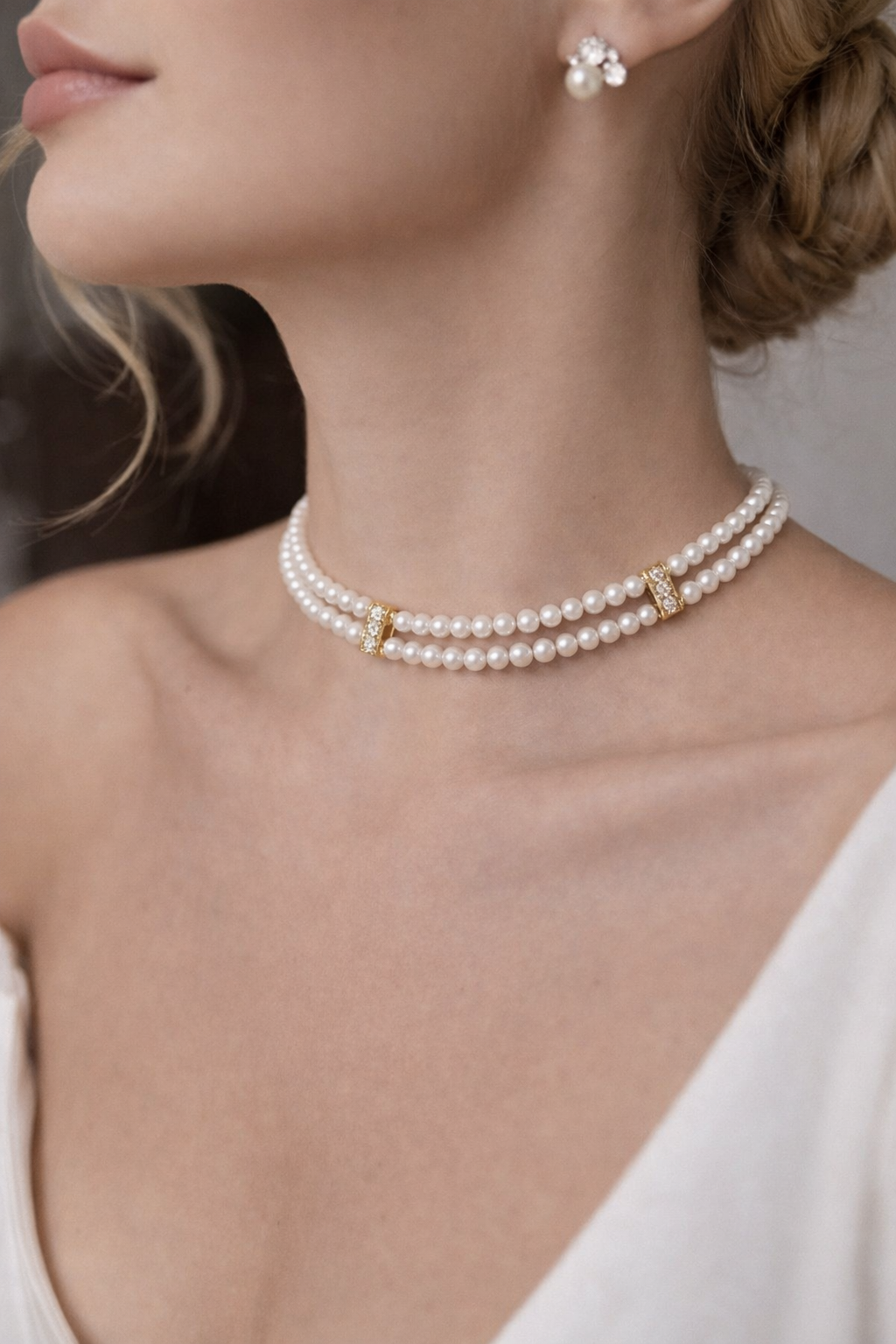 Chocker noiva Pearl Essence Chocker noiva Pearl Essence