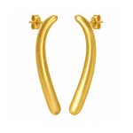 Brincos Pendente Alongado em prata banhada a ouro