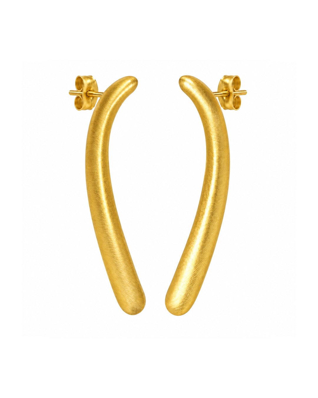 B Site 0 Brincos Pendente Alongado em prata banhada a ouro