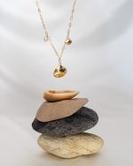 Colar Concha e Pérola SEA em prata banhada a ouro