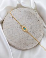 Pulseira Essence I com olho e pedra azul