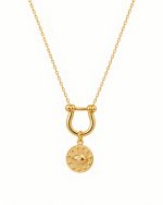 Colar Olho Amuleto em prata banhado a ouro