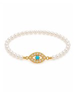 Pulseira Íris Azul com Pérolas