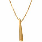 Colar Pendente Barra em prata banhado a ouro