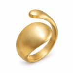 Anel Dupla Gota em prata banhada a ouro