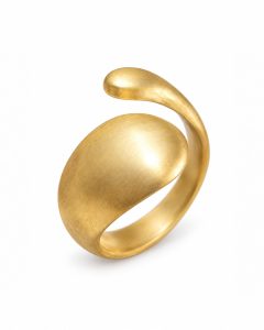 Anel Dupla Gota em prata banhada a ouro