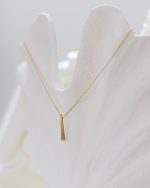 Colar Pendente Barra em prata banhado a ouro