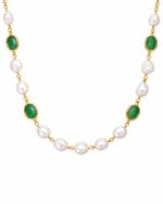 Colar Essence XV com pérolas de água doce e quartzo