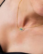Pendente olho com pedra azul do Colar Essence X