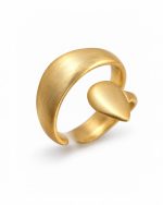 Anel Gota Envolvente em prata banhada a ouro